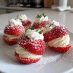 Cheesecake stuffed strawberries