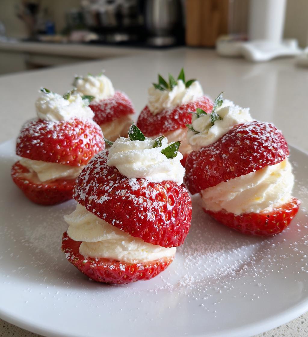 Cheesecake stuffed strawberries