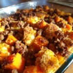 sweet potatoes and ground beef