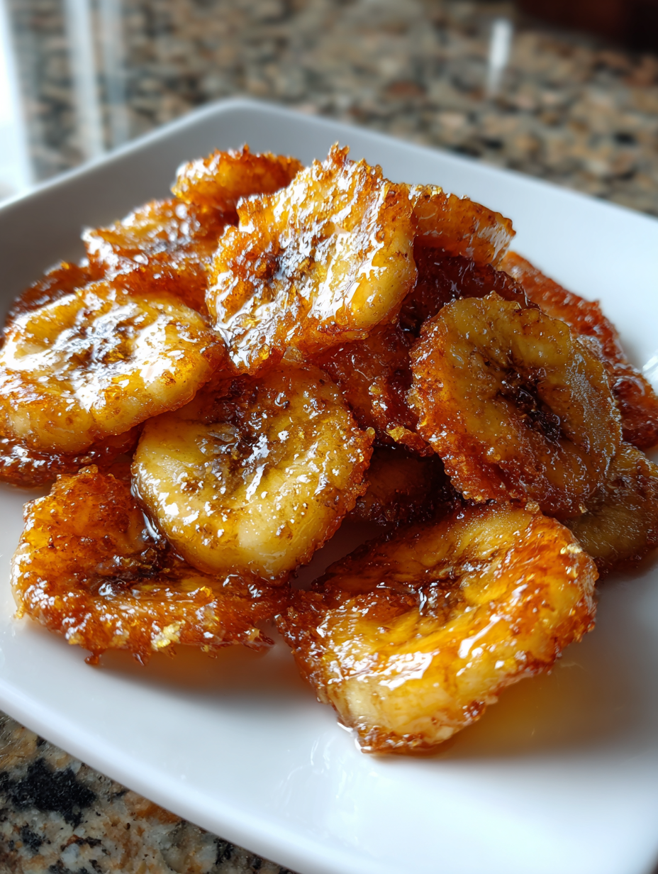 how to make banana chips: delicious caramelized banana snacks