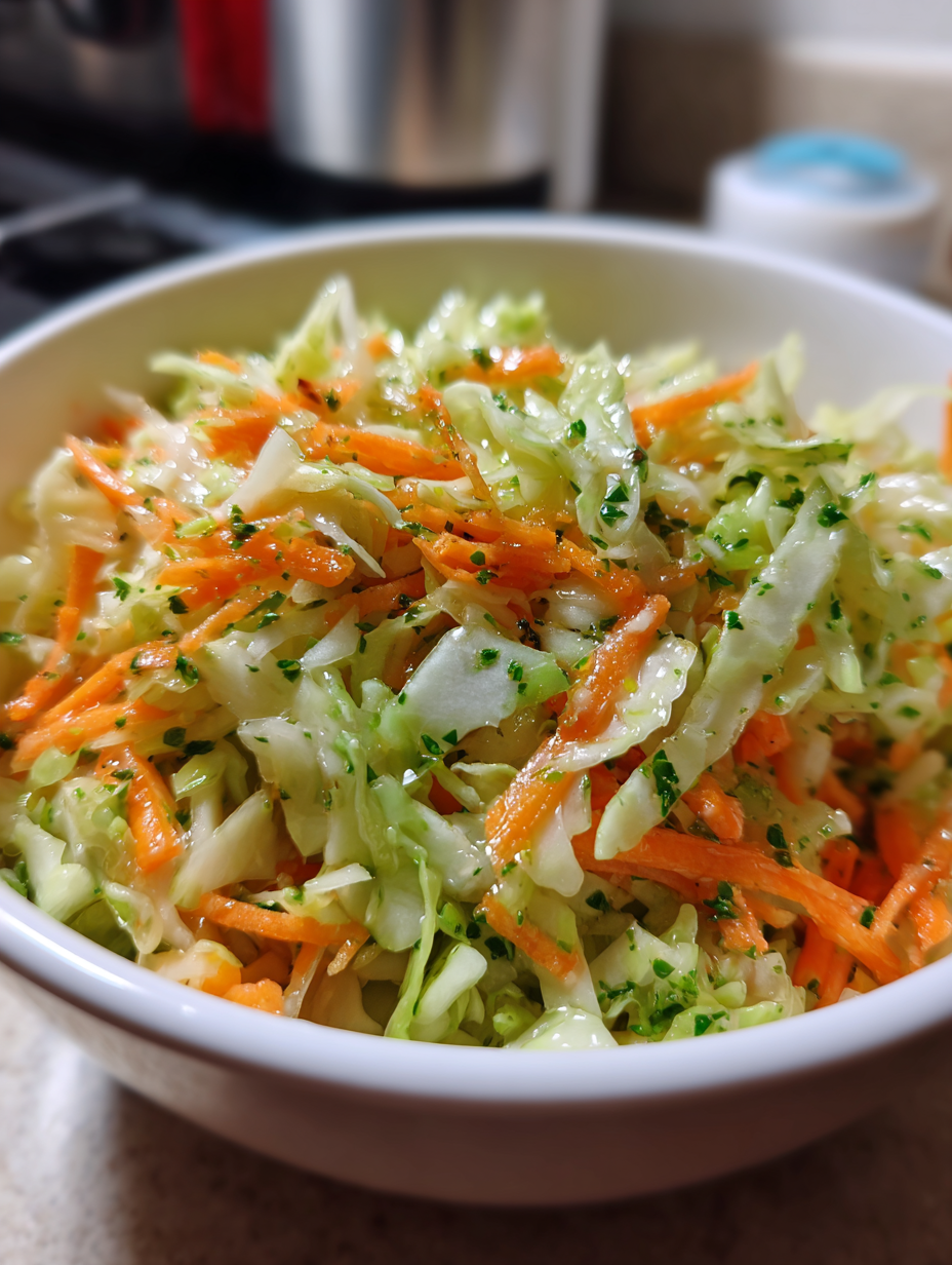 how to make cabbage slaw: delicious apple and carrot twist